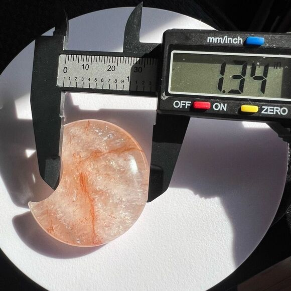 Fire Quartz‎ Crystal Crescent Moon (3) - Picture 8 of 11